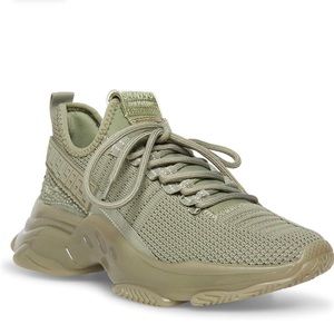 Steve Madden Maxima Olive Green Embellished Sneaker Women’s 9